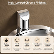 Plantex Smero Pure Brass Soap Holder for Bathroom & Kitchen/Soap Stand/Case/Dish/Bathroom Accessories - Superb (Chrome)