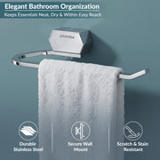 Plantex Napkin Ring for Bathroom/304 Grade Stainless Steel Towel Ring/Towel Holder/Towel Hanger/Bathroom Accessories - Pack of 1 (Delta - 2803, Chrome)