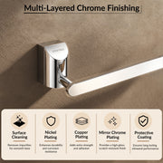 Plantex Smero Pure Brass Hand Towel Hanger/Towel Holder for Washbasin/Napkin Hanger for Wash Basin/Bathroom Accessories (Chrome Finish) Superb