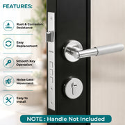 Plantex Mortise Door Lock Set with Brass Cylinder & Keys/Heavy-Duty Main Door Lock Body - Pack of 1 (Satin)