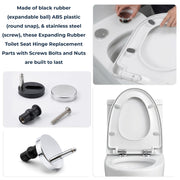 Plantex 55MM QQ Toilet Seat Cover Hinges/Soft Close QQ Quick Release Replacement Kit/Corrosion-Resistant Hydraulic Dampers with Screws & Fittings/Easy Installation-1 Pair (2 Piece)