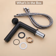 Plantex Brass Wash Basin Mixer Tap/Thermostatic Hot & Cold Basin Mixer Faucet/Deck Mount Pillar Spout for Bathroom Sink - Pack of 1 (APS-4601, Black Matt)
