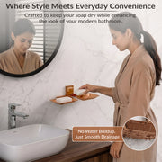 Plantex 304 Grade Stainless Steel Double Soap Stand/Dual Soap Dish/Soap Case/Soap Storage/Soap Holder for Bathroom/Bathroom Accessories - Pack of 1 (Crystal, PVD Rose Gold)