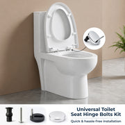 Plantex 65MM QQ Toilet Seat Cover Hinges/Soft Close QQ Quick Release Replacement Kit/Corrosion-Resistant Hydraulic Dampers with Screws & Fittings/Easy Installation-1 Pair(2 Piece)