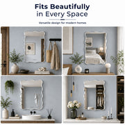 Plantex Frameless Bathroom Mirror/Rectangular Shape Glass For Wall/Mirror For Dressing Room/Living Room/Bedroom/Entryway (18 X 24 Inch)