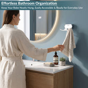Plantex Robe Hook for Bathroom/304 Grade Stainless Steel Cloth Hanging Hook/Bath Towel Hook/Bathroom Accessories - Pack of 1 (Delta - 2805, Chrome)