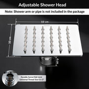 Plantex Stainless Steel 4 Inch Shower Head 100 mm with Water Saving Nozzle/Shower for Bathroom/Rain Shower Head for Bathroom without Arm- 4 Inch (Ultra Slim-Chrome)