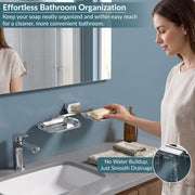 Plantex 304 Grade Stainless Steel Double Soap Dish for Bathroom/Soap Case/Soap Stand/Soap Holder/Bathroom Accessories - Pack of 1 (Delta - Chrome)