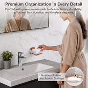 Plantex 304 Grade Stainless Steel Glass Soap Dish/Soap Stand/Soap Holder/Soap Storage/Bathroom Accessories - Crystal (PVD Rose Gold)