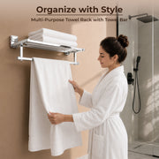 Plantex 304 Grade Stainless Steel Towel Rack for Bathroom/Towel Stand/Hanger/Bathroom Accessories - Darcy (18 inch - Chrome)