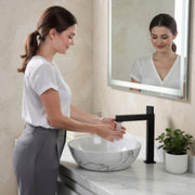 Plantex Brass Wash Basin Mixer Tap/Thermostatic Hot & Cold Basin Mixer Faucet/Deck Mount Pillar Spout for Bathroom Sink - Pack of 1 (APS-4605, Black Matt)