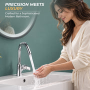 Plantex Kitchen Taps for Home Sink with 360° Rotation/Sink Tap for Kitchen Basin with Teflon Tape/Kitchen Faucets for Sink -Chrome (Celesiya-1246)
