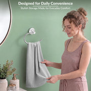 Plantex Stainless Steel Napkin Holder for Wash Basin/Towel Hanger for Bathroom/Napkin Hanger/Bathroom Accessories - Pack of 1 (Chrome)