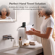 Plantex 304 Grade Stainless Steel Hand Towel Hanger/Napkin Holder for Wash Basin/Towel/Napkin Ring/Bathroom Accessories (Crystal - Black)