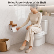 Plantex 304 Grade Stainless Steel Stylish and Durable Toilet Paper Stand/Bathroom Tissue Paper Holder with Mobile Stand/Bathroom Accessories (Crystal,PVD Rose Gold)