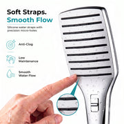 Plantex ABS Hand Shower for Bath/2 Mode Bathroom Shower/Rectangle Hand Shower Without Hose Pipe for Home/Hotel - (Chrome, H399)