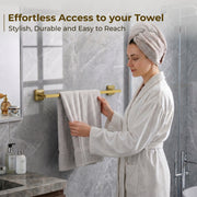 Plantex 304 Grade Stainless Steel Bathroom Towel Hanger/Single Towel Rod/Towel Holder for Wash Basin/Bathroom Accessories - Decan (Brass Antique)