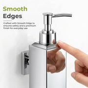 Plantex 304 Grade Stainless Steel Soap Dispenser for Wash Basin/Wall Mounted Soap Dispenser for Bathroom/Hotel/Restaurants - Pack of 1 (Regent-Chrome)