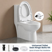 Plantex 55MM QQ Toilet Seat Cover Hinges/Soft Close QQ Quick Release Replacement Kit/Corrosion-Resistant Hydraulic Dampers with Screws & Fittings/Easy Installation-1 Pair (2 Piece)