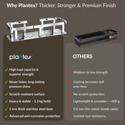 Plantex Stainless Steel 304 Grade Shelf for Bathroom/Storage Organizer for Bathroom/Kitchen Rack - Bathroom Accessories - Pack of 1 (12x5 Inch, Chrome)