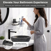 Plantex 304 Stainless Steel Soap and Brush Holder Stand for Bathroom and Wash Basin/Bathroom Accessories Darcy (Black)
