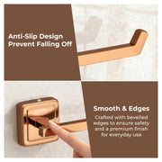Plantex 304 Grade Stainless Steel Towel Ring for Wash Basin/Napkin Hanger for Bathroom/Towel Hanger/Towel Holder/Bathroom Accessories - Decan (Rose Gold)