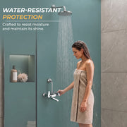 Plantex Wall Mixer for Bathroom 2 In 1 with L-Bend Provision for Overhead Shower/Mixer Tap for Bathroom with Water Saving Nozzle Tap- (Celesiya-1249)