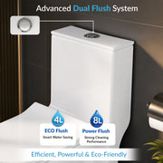 Plantex Commode for Toilet/Ceramic One Piece Western Toilet/Rimless Commode with Soft Closing Toilet Seat - S Trap Outlet (White)