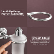 Plantex 304 Grade Stainless Steel Handwash Holder/Wall Mounted Dispenser/Bathroom Accessories - Skyllo (Chrome)