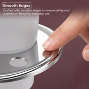 Plantex Tumbler for Bathroom/304 Grade Stainless Steel Toothbrush Holder/ABS Material Toothbrush Stand Bathroom Accessories - Pack of 1 Skyllo(Chrome)