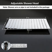 Plantex Stainless Steel Shower Head for Bathroom 12 x 12 inch with Water Saving Techonology/Rain Flow Overhead Shower without Arm/Bathroom Showers - (Ultra Slim-Chrome)