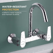 Plantex Mixer Tap for Kitchen with Wall Flange and Teflon Tape/Kitchen Sink Taps/Sink Mixer Tap Hot and Cold with 360° Swivel Spout (Celesiya-1248)