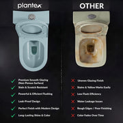 Plantex Platinum Ceramic One Piece Western Toilet/Rimless Washdown Commode for Toilet/Commode With Soft Close Toilet Seat - S Trap Outlet (Ocean)