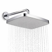 Plantex ABS Shower Head for Bathroom/14x9 inch Head for bathroom/Rain Showers Head for bathroom/Pressurized Showers Head – (Chrome & White, D510)