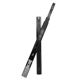 Plantex 20 Inch Soft Close Drawer Channel/Regular Close Ball Bearing Slider Drawer Channel for Home, Kitchen & Wardrobe/Telescopic Channel for Drawer - Pair of 1 (Black)
