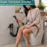 Plantex 2 Way Angle Cock/Stainless Steel Double Outlet Water Valve/Bathroom & Kitchen Tap Connector/Water Faucet - Pack of 1 (Black, APS-N-8)