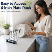 Plantex Stainless Steel Thali Stand/Dish Rack/Plate Stand/Plate Rack for Modular Kitchen/Tandem Box Accessories (Chrome)