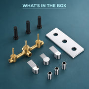 Plantex Brass Concealed Shower Mixer Valve with 3 Lever Exposed Parts Kit/High Flow Manual Diverter/Wall Mounted Bathroom Shower Control Valve (Venice-1538)