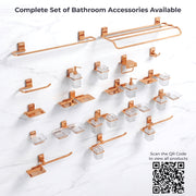 Plantex 304 Grade Stainless Steel Glass Tumbler Holder/Toothbrush Holder for Bathroom/Bathroom Accessories – Pack of 1 (Crystal, PVD Rose Gold)