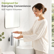 Plantex Liquid Soap Dispenser for Bathroom/304 Grade Stainless Steel Shampoo Dispenser/Round Hand wash Dispense/Bathroom Accessories - Pack of 1 (Regent, Chrome)
