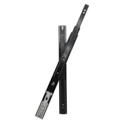 Plantex 10 Inch Soft Close Drawer Channel/Regular Close Ball Bearing Slider Drawer Channel for Home, Kitchen & Wardrobe/Telescopic Channel for Drawer - Pair of 1 (Black)