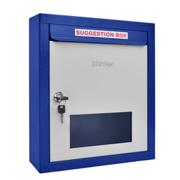 Plantex All in One Multipurpose Letter Box/Suggestion Box for Office/Post Box for Home gate/Donation Box/Complaint Box/with Lock -Wall Mount - (Blue & Ivory)
