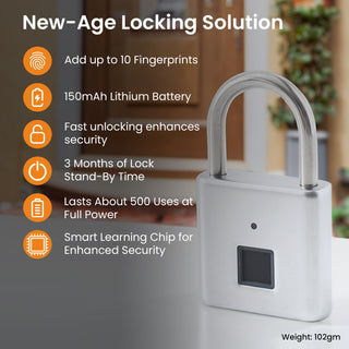 Plantex biometric lock - outdoor gate security