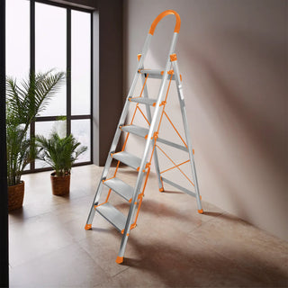 Plantex 6-Step Aluminium Ladder - User-Friendly Design