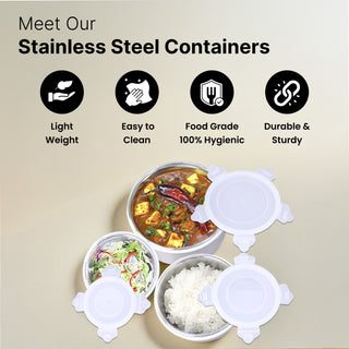 Plantex stainless steel lunch box - gift idea