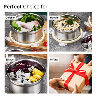 Plantex stainless steel tiffin set - travel friendly