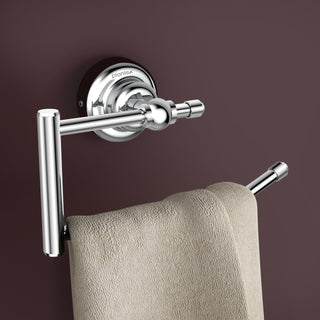 Plantex towel ring - Modern chrome finish in use