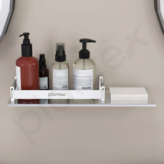Plantex stainless steel soap dish shelf - modern bathroom aid