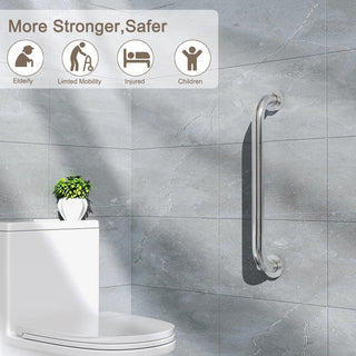 Plantex chrome grab bar - secure handrail for elderly
