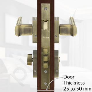 Plantex brass door lock set - Elegant home safety